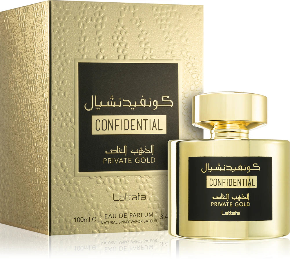 Lattafa
Confidential Private Gold
Eau de Parfum unisex 100ml