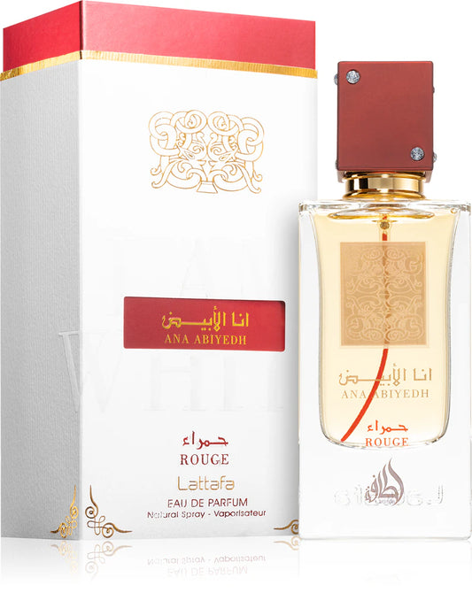 Lattafa
Ana Abiyedh Rouge
Eau de Parfum unisex 60ml